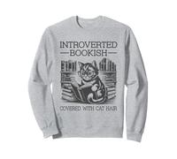 Introverted Bookish And Covered With Cat Hair Sudadera