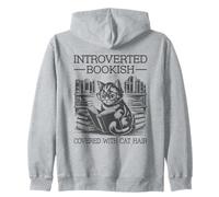 Introverted Bookish And Covered With Cat Hair Sudadera con Capucha