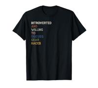 Introverted But Willing To Discuss Gear Hacks Introvert Camiseta