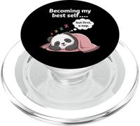 Introvertido Divertido convirtiéndose en mi Mejor yo Pero Primero una Siesta PopSockets PopGrip para MagSafe