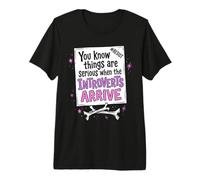 Introvertido Gracioso Cartel Cita Resistencia Camiseta Premium