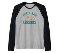Introvertido Pero Curioso Camiseta Manga Raglan