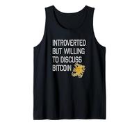 Introvertido pero dispuesto a discutir Bitcoin Funny Blockchain Camiseta sin Mangas