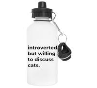 Introvertido Pero Dispuesto A Discutir Botella de Agua Blanco Aluminio