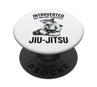 Introvertido pero dispuesto a discutir Jiu-Jitsu BJJ Judo PopSockets PopGrip Adhesivo