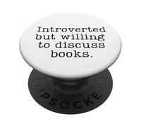 Introvertido Pero dispuesto a discutir Libros PopSockets PopGrip Adhesivo