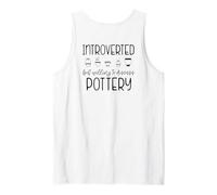 INTROVERTIDO Pero DISPUESTO A DISCUTIR Pottery Meme EN LA Espalda Camiseta sin Mangas