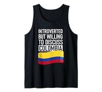Introvertido pero dispuesto a discutir sobre Colombia Camiseta sin Mangas