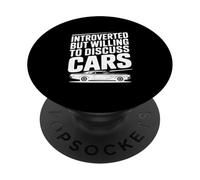 Introvertido Pero dispuesto a Hablar de Autos PopSockets PopGrip Adhesivo