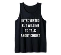 Introvertido Pero dispuesto a Hablar de Cristo Cure Christian Camiseta sin Mangas