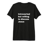 Introvertido Pero dispuesto a Hablar de Jesús Cristiano religioso Camiseta Premium