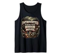 Introvertido Pero dispuesto a Hablar de películas de Terror Película de Miedo Camiseta sin Mangas