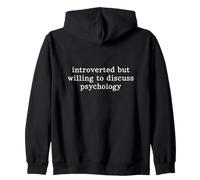 Introvertido Pero dispuesto a Hablar de psicología Sudadera con Capucha