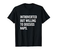 Introvertido Pero dispuesto a Hablar de Siestas Divertidas Camiseta gráfica económica