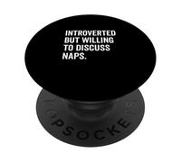 Introvertido pero dispuesto a hablar de siestas divertidas PopSockets PopGrip Adhesivo