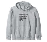 Introvertido pero dispuesto a hablar de siestas divertidas Sudadera con Capucha