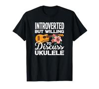Introvertido Pero dispuesto a Hablar sobre el Amante de la música del Ukelele Camiseta