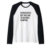 Introvertido pero dispuesto a hablar sobre el humor de campamento Camiseta Manga Raglan