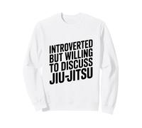 Introvertido Pero dispuesto a Hablar sobre el Humor del Jiu-Jitsu Sudadera