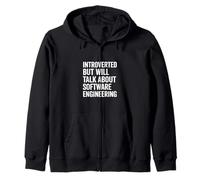 Introvertido, Pero hablará de ingeniería de Software Sudadera con Capucha