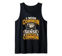 Introvertido sarcástico Desearía Que el Sentido común Fuera más común Camiseta sin Mangas