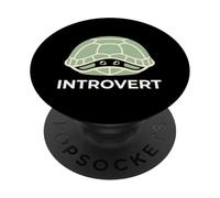 Introvertido Tortuga Tímido Animal Naturaleza Amante Solitario Ermitaño PopSockets PopGrip Adhesivo