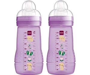 Intrucciones en lengua extranjera - Mam -Easy Active Botella de 270 ml con tetinas MAM de flujo medio , pack de 2, Púrpura (los diseños pueden variar)