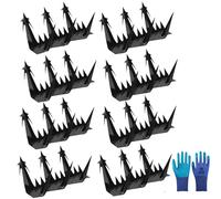 Intruder Deterrent Gate Fence Wall Spikes,clavos de pared de valla de Seguridad y escalada Building Supplies - Pinchos de seguridad de metal (39x10 cm, 8 unidades,para proteger a los defensores)