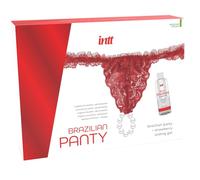 INTT Releases - Brazilian Red Panty with Pearls and LUBRICATING Gel 50 ML