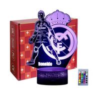 INTUPGD 3D Fútbol Lámpara óptico Illusions Luz Nocturna, LED Tabla Lámpara de Escritorio 16 Colores Cambio de Botón Táctil y Cable USB para Cumpleaños Regalos de Mujer Bebes Hombre Niños Amigas