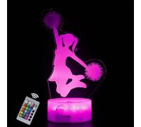 INTUPGD Regalo de Animadora para niños, Luz de noche 3d LED lámpara con control remoto 16 colores que cambia para niños niñas (Animadora)