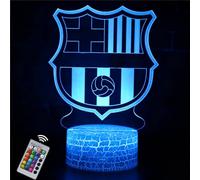 INTUPGD Regalo de Fútbol para niños, 16 colores cambiantes con control remoto, Barcelona fútbol luz nocturna 3d ilusión juguete regalo creativo cumpleaños de Navidad, comunion niño, Decoración