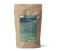 Inulina en polvo GymBeam de agave orgánica, alto en fibra, vegana, edulcorante natural, 250 g