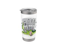 Inundación de corrupción: el hormigón yace debajo Vaso térmico de acero inoxidable de doble pared