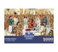 Inundación de Vino de la Boda de Jesús Puzzle De Madera Impermeable DIY Puzzles De 1000 Piezas Regalos para Adultos Imposible Rompecabezas Juegos Desafiantes