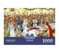 Inundación de Vino de la Boda de Jesús Puzzle De Madera Impermeable DIY Puzzles De 1000 Piezas Regalos para Adultos Divertido Rompecabezas Juegos Educativos