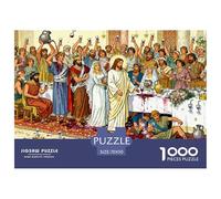 Inundación de Vino de la Boda de Jesús Puzzle De Madera Impermeable Puzzles De 1000 Piezas Regalos para Adultos Divertido Rompecabezas Juegos Educativos