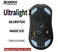 InusualWaySports Patines de ratón Pies Finalmouse UltralightX ULX Superficie curvada PTFE Anti colapso Ice Fox ULX MicePlus