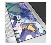 Inuyasha XXL Anime Alfombrilla para ratón 800 x 300 mm - Speed Gaming Mousepad - Mouse Pad para Ordenador - 3mm Goma Antideslizante, para Gamers Ordenador, PC y Laptop, A