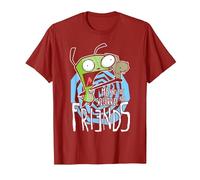 Invader Zim G.I.R Me and The Squirrel Are Friends Funny Logo Camiseta, Hombre, Arándano, 3XL