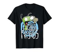 Invader Zim G.I.R Me and The Squirrel Are Friends Funny Logo Camiseta, Hombre, Negro, S