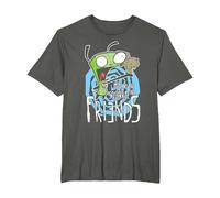 Invader Zim G.I.R Me and The Squirrel Are Friends Funny Logo Camiseta, Hombre Tallas Grandes, Asfalto, 4X Alto