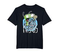 Invader Zim G.I.R Me and The Squirrel Are Friends Funny Logo Camiseta, Hombre Tallas Grandes, Negro, 2X Alto