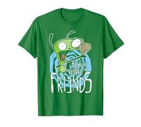 Invader Zim G.I.R Me and The Squirrel Are Friends Funny Logo Camiseta, Hombre, Verde Kelly, L