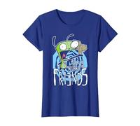 Invader Zim G.I.R Me and The Squirrel Are Friends Funny Logo Camiseta, Mujer, Azul Real, S