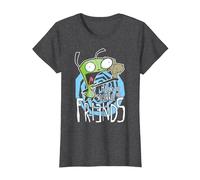 Invader Zim G.I.R Me and The Squirrel Are Friends Funny Logo Camiseta, Mujer, Jaspeado Oscuro, XS