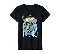Invader Zim G.I.R Me and The Squirrel Are Friends Funny Logo Camiseta, Mujer, Negro, XS