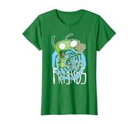 Invader Zim G.I.R Me and The Squirrel Are Friends Funny Logo Camiseta, Mujer, Verde Kelly, XS