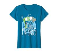 Invader Zim G.I.R Me and The Squirrel Are Friends Funny Logo Camiseta, Mujer, Zafiro, M