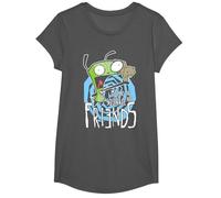 Invader Zim G.I.R Me and The Squirrel Are Friends Funny Logo Camiseta, Niñas, Asfalto, S